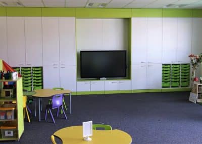 BrookhouseUK Education - Camulos Academy Refurbishment Teacher Storage Walls.