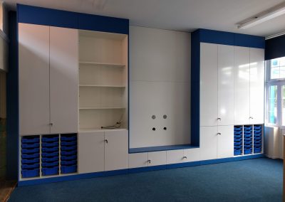 BrookhouseUK Education Furniture - Teacher Storage wall - Launcelot Primary School