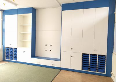 BrookhouseUK Education Furniture - Teacher Storage wall - Launcelot Primary School