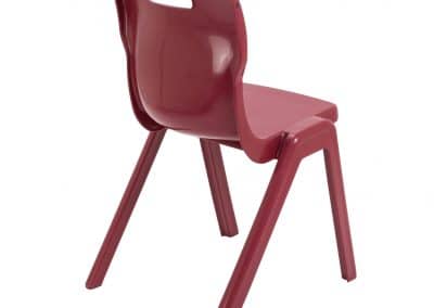 BrookhouseUK Education Furniture - Titan Chair - Burgundy, Side On