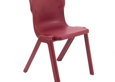 BrookhouseUK Education Furniture - Titan Chair - Burgundy Front Angle