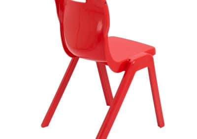 BrookhouseUK Education Furniture - Titan Chair - Red, Side On